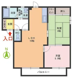 アザレアガーデン B棟【2階】の間取り