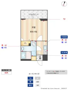 ピアネータ麻布十番【9階】の間取り