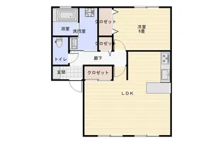 ハイツ阿部【1階】の間取り