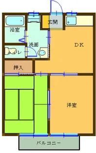 ハイツやましょう【2階】の間取り