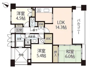 広島県広島市東区牛田早稲田1【マンション】の間取り