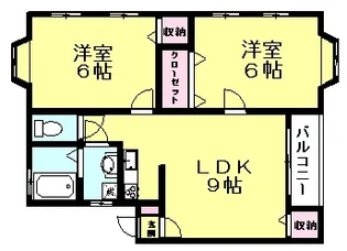 サンパーク三田【2階】の間取り