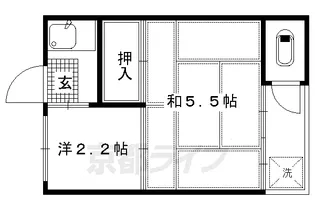 岡本アパート【1階】の間取り