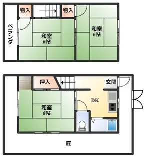 大阪府豊中市中桜塚5【一戸建】の間取り