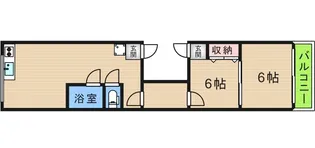 タカオカマンション【2階】の間取り