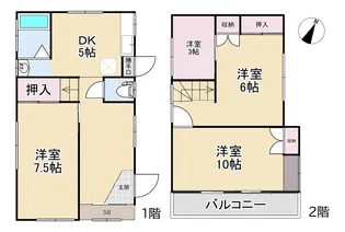 東京都東大和市奈良橋5【一戸建】の間取り