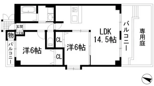 リストン宝塚【1階】の間取り