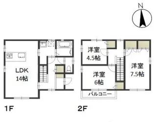 岡山県岡山市北区北長瀬本町【一戸建】の間取り