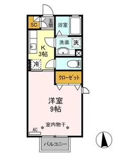 D-ROOMレセンテソルトーレ201【2階】の間取り