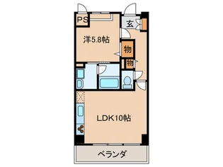 アウロ-ラ武庫之荘【6階】の間取り