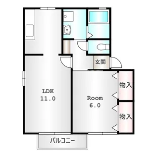 群馬県高崎市倉賀野町【アパート】の間取り