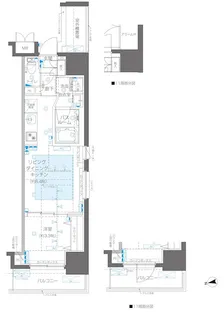 東京都新宿区新宿1【マンション】の間取り