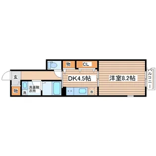 Earth北山【1階】の間取り