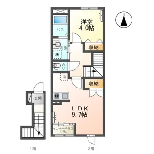 福島県福島市永井川字壇ノ腰【アパート】の間取り