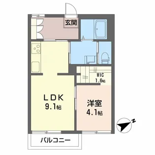 ニューフォーブルアオトB【2階】の間取り
