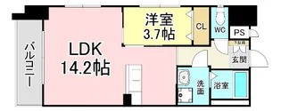 ERIOS COURT 中津口【2階】の間取り