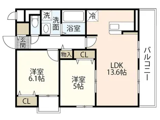 コレッソ・m【3階】の間取り