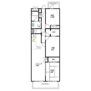 クレストフォルム横浜グランウエスト【2階】の間取り
