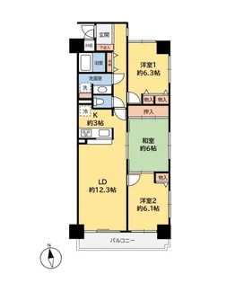 シティハイツ松戸【10階】の間取り
