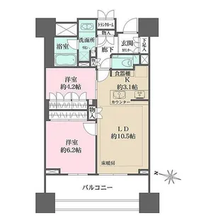 ザ・パークハウス本郷【7階】の間取り