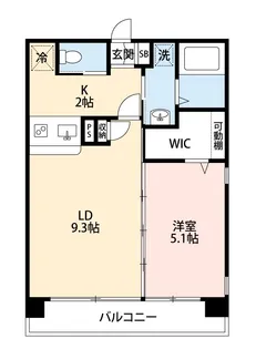 フェリーチェ味噌天神【8階】の間取り