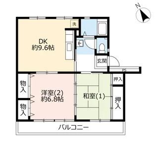 UR多摩ニュータウン永山【2階】の間取り