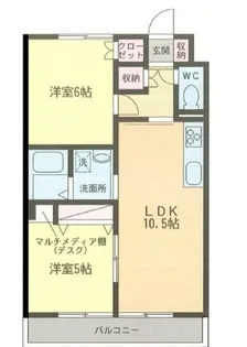千葉県市川市行徳駅前3【アパート】の間取り