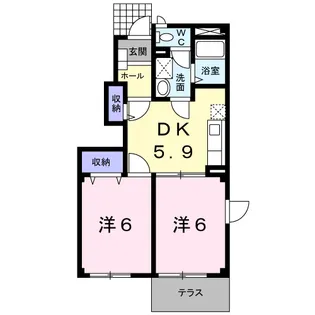 山口県防府市東仁井令町【アパート】の間取り