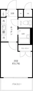 東京都品川区西五反田3【マンション】の間取り