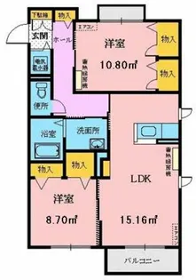 メゾンマスト盛南V【1階】の間取り