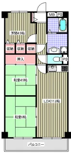 扇町シティハイツ【9階】の間取り