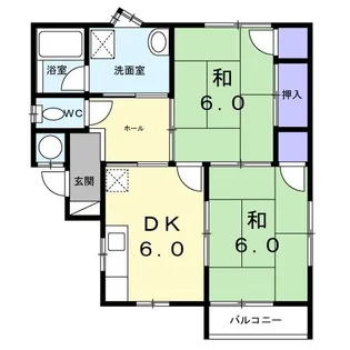メゾン・リバーサイド【1階】の間取り