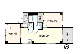 福室ビルディング【4階】の間取り