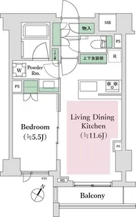 オープンレジデンシア神楽坂若宮町【2階】の間取り