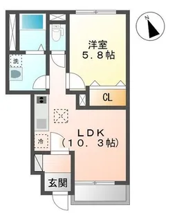 ディアコート彩(いろどり)【1階】の間取り