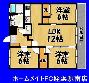 福岡県福岡市西区下山門4【マンション】の間取り