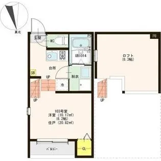 愛知県名古屋市守山区金屋2【アパート】の間取り