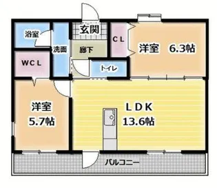 メゾン・ド・ゼフ【2階】の間取り