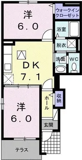 グラン ソ レII【1階】の間取り