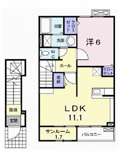 カレント・スクエア【2階】の間取り