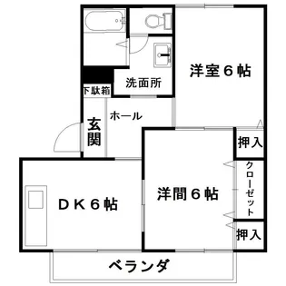 コーポ皐A【2階】の間取り
