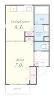 エストレヤ荒川【3階】の間取り