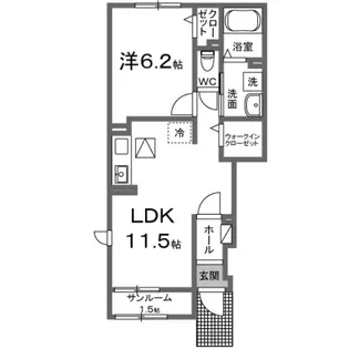 埼玉県羽生市東2【アパート】の間取り