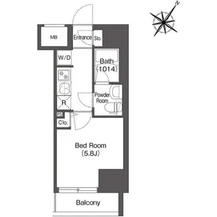 スタイリオフィット溝の口【3階】の間取り