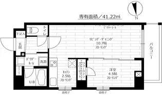 東京都新宿区改代町【マンション】の間取り