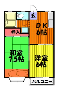 フローリア氷川【2階】の間取り