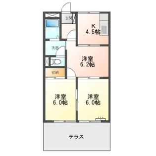 シティハイツ大野【1階】の間取り