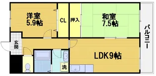 CHEZ NOUS 吉祥院【2階】の間取り