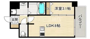 大阪府大阪市都島区都島北通2【マンション】の間取り