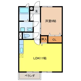 サンビレッジA【2階】の間取り